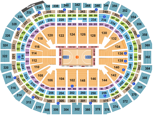 Ball Arena NCAA Tournament Seating Chart